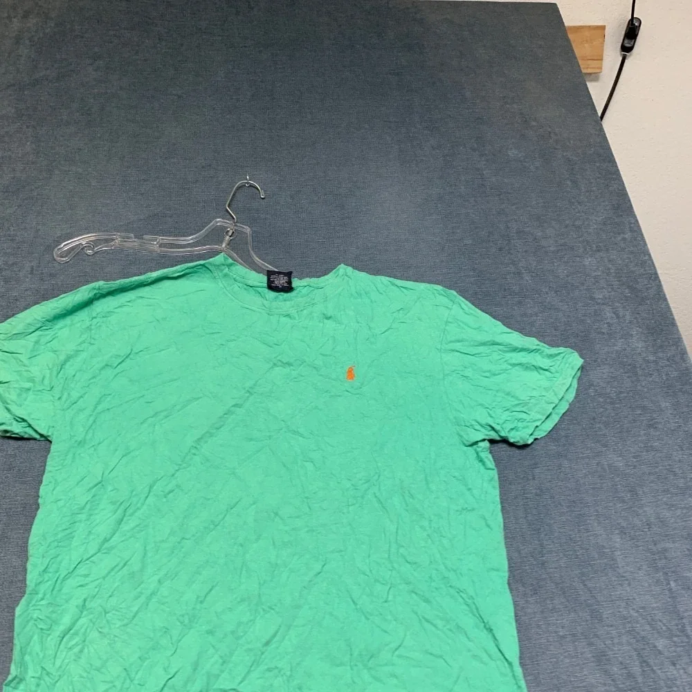 Polo Ralph Lauren T Shirt Mens Medium Green Embroidered Logo Casual Short Sleeve